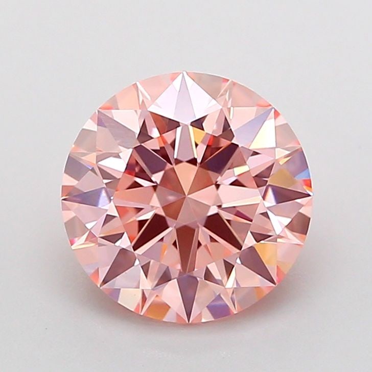 IGI Round 2.01ct Fancy Intense Pink VVS2 Ideal Loose Lab Diamond: IGI Round 2.01ct Fancy Intense Pink VVS2 Ideal Loose Lab Diamond Experience the breathtaking beauty of a lab-grown diamond, certified by IGI as a 2.01ct Fancy Intense Pink VVS2 Ideal gemstone. Its EX