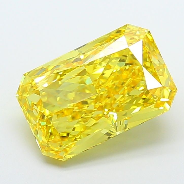 IGI Radiant 9.08ct Fancy Vivid Yellow VVS2 Loose Lab Diamond: IGI Radiant 9.08ct Fancy Vivid Yellow VVS2 Loose Lab Diamond Experience the brilliance of nature's own sunshine with this 9.08ct Fancy Vivid Yellow VVS2 loose lab diamond, certified by IGI and