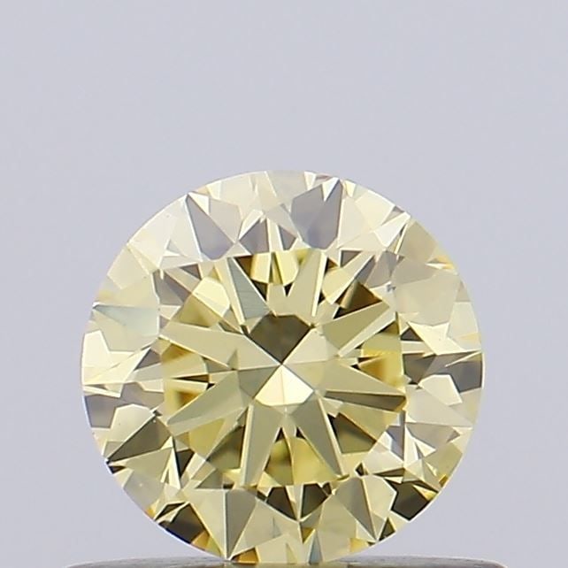 IGI Round 0.53ct Fancy Yellow VVS2 Loose Lab Diamond: IGI Round 0.53ct Fancy Yellow VVS2 Loose Lab Diamond This exquisite Fancy Yellow VVS2 loose lab diamond boasts exceptional clarity and color, making it a true standout among diamonds of its kind.