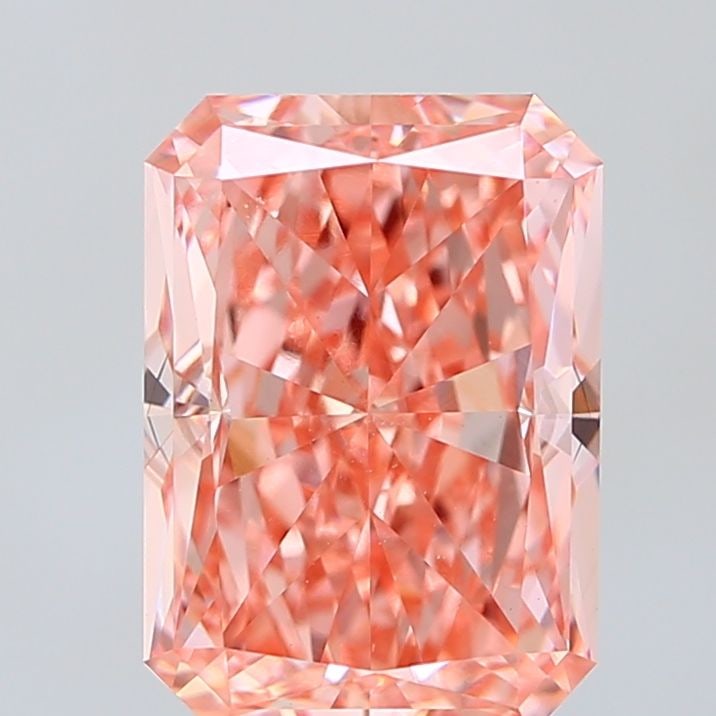 IGI Radiant 5.01ct Fancy Vivid Pink VVS2 Loose Lab Diamond: IGI Radiant 5.01ct Fancy Vivid Pink VVS2 Loose Lab Diamond Experience the rare beauty of a Fancy Vivid Pink diamond, one of the most coveted colors in the world of gemstones. This stunning 5.01ct lab-