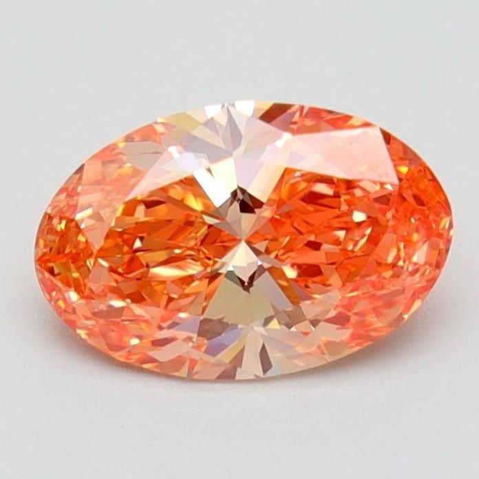 IGI Oval 1.13ct Fancy Vivid Orange Pink VVS1 Loose Lab Diamond: IGI Oval 1.13ct Fancy Vivid Orange Pink VVS1 Loose Lab Diamond Experience the vibrant beauty of nature in this stunning 1.13ct Fancy Vivid Orange Pink VVS1 lab-grown diamond, certified by IGI and boas
