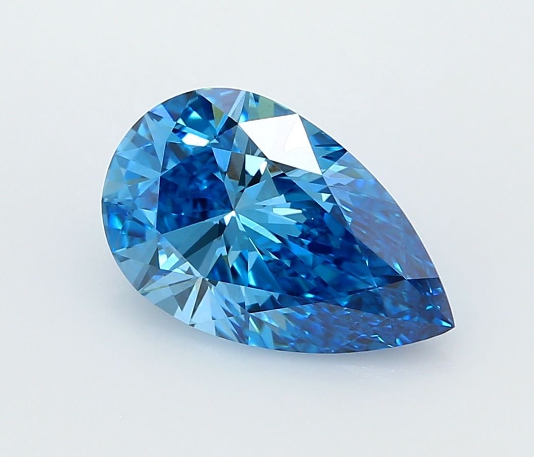 Loose Lab Diamond - IGI Pear 2.54ct Fancy Vivid Blue VVS2: Loose Lab Diamond - IGI Pear 2.54ct Fancy Vivid Blue VVS2 Experience the breathtaking beauty of a lab-grown diamond, certified by the International Gemological Institute (IGI) as Fancy Vivid Blue with
