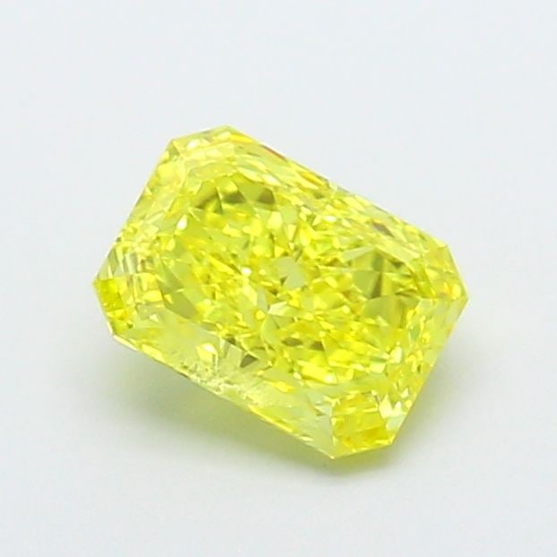 IGI Radiant 1.59ct Fancy Vivid Yellow VVS2 Loose Lab Diamond: IGI Radiant 1.59ct Fancy Vivid Yellow VVS2 Loose Lab Diamond Experience the vibrant beauty of this 1.59ct Fancy Vivid Yellow VVS2 lab-grown diamond, boasting exceptional clarity and polish. Its unique