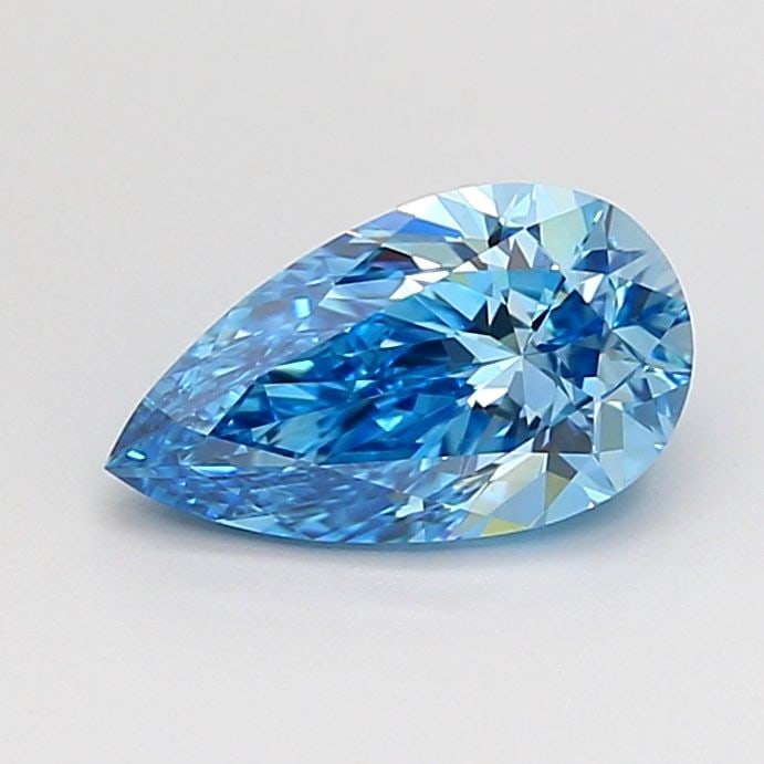 Loose Lab Diamond - IGI Pear 1.03ct Fancy Vivid Blue VVS2: Loose Lab Diamond - IGI Pear 1.03ct Fancy Vivid Blue VVS2 Experience the rare beauty of a lab-grown Fancy Vivid Blue diamond, certified by the International Gemological Institute (IGI). This stunning