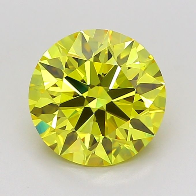 IGI Round 1.0ct Fancy Vivid Yellow VVS2 Ideal Loose Lab Diamond: IGI Round 1.0ct Fancy Vivid Yellow VVS2 Ideal Loose Lab Diamond Experience the brilliance of a lab-grown diamond, certified by IGI as Fancy Vivid Yellow with exceptional clarity (VVS2) and polish (EX)