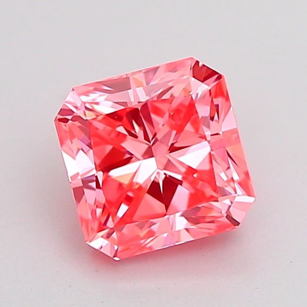 IGI Square Radiant 1.02ct Fancy Vivid Pink VVS2 Loose Lab Diamond: IGI Square Radiant 1.02ct Fancy Vivid Pink VVS2 Loose Lab Diamond A truly unique and breathtaking gem, this 1.02ct Fancy Vivid Pink VVS2 loose lab diamond shines with exceptional clarity and vibrant c