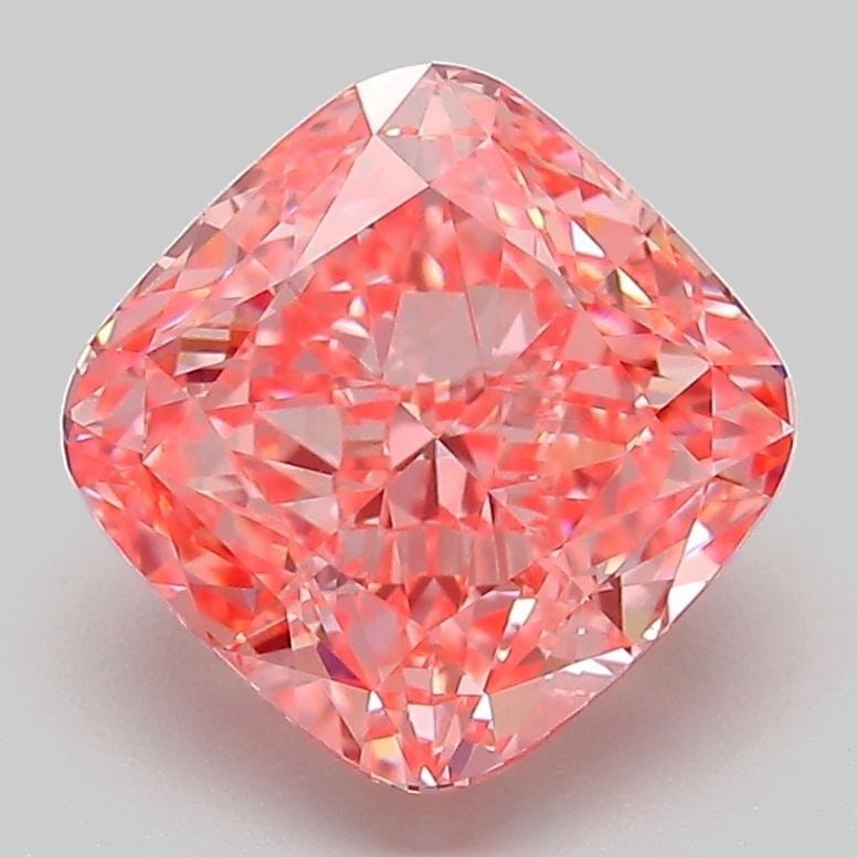 Loose Lab Diamond - IGI Cushion Modified 3.06ct Fancy Vivid Pink VVS2: Loose Lab Diamond - IGI Cushion Modified 3.06ct Fancy Vivid Pink VVS2 Experience the breathtaking beauty of this 3.06ct Fancy Vivid Pink lab-grown diamond, certified by IGI and boasting exceptional cl