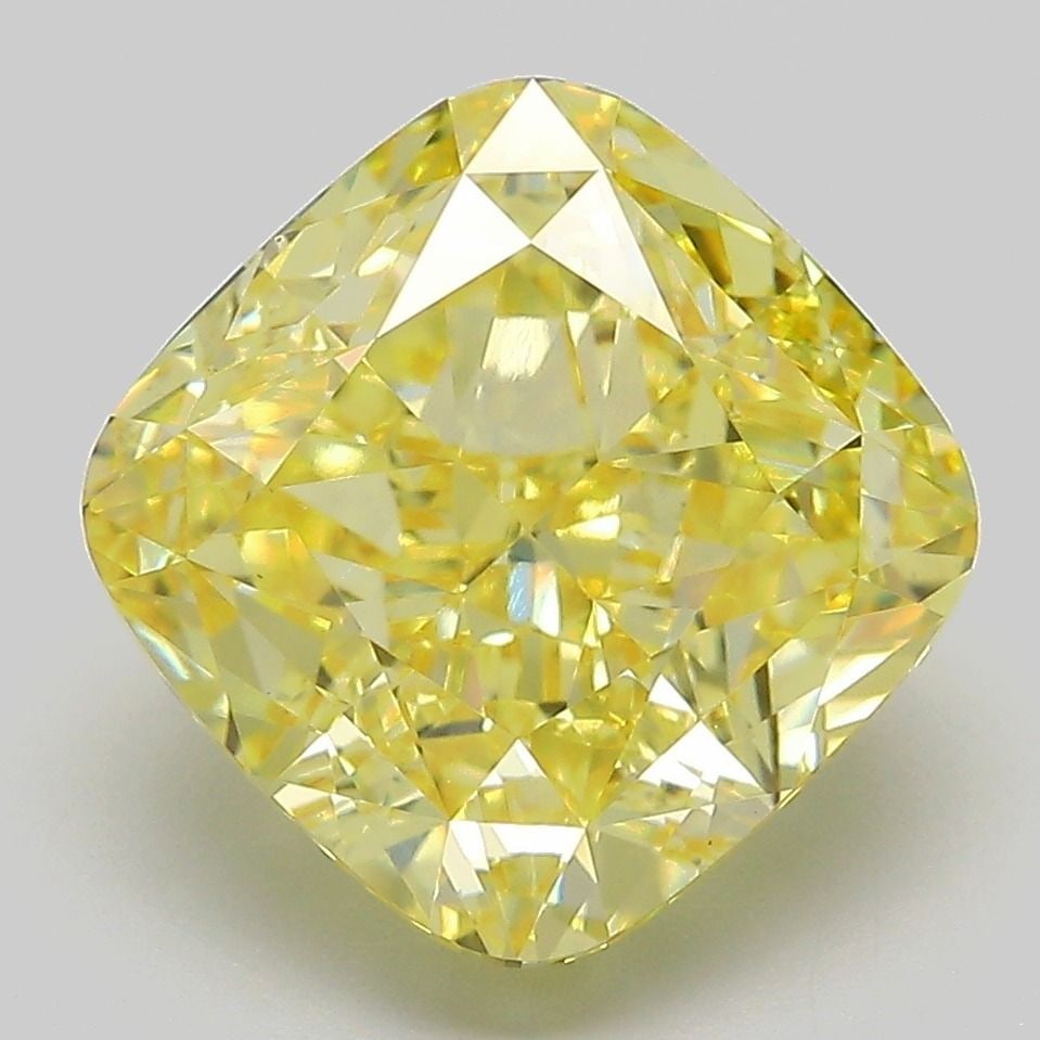 Loose Lab Diamond - IGI Cushion Modified 6.04ct Fancy Vivid Yellow VVS2: Loose Lab Diamond - IGI Cushion Modified 6.04ct Fancy Vivid Yellow VVS2 Experience the brilliance of nature, without the environmental impact - this stunning 6.04ct Fancy Vivid Yellow Lab diamond boas