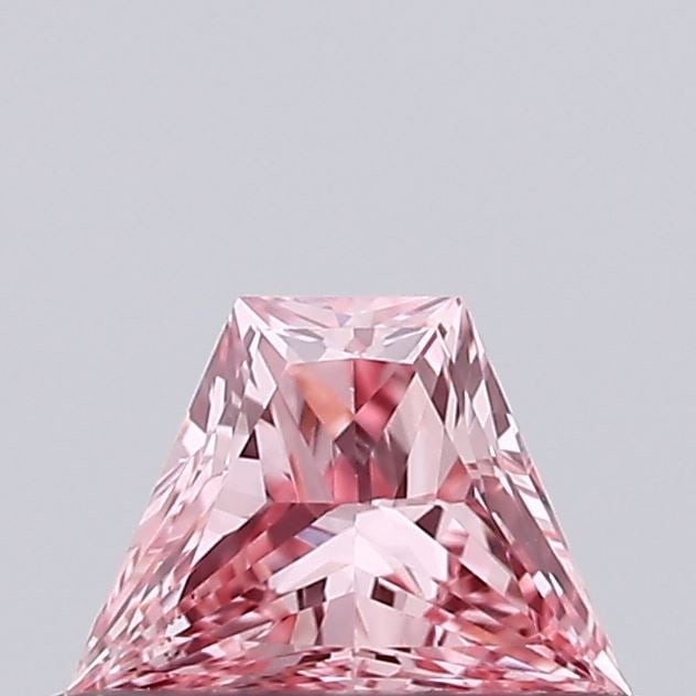 Loose Lab Diamond - Trapezoid 0.26ct Fancy Intense Pink VVS2: Loose Lab Diamond - Trapezoid 0.26ct Fancy Intense Pink VVS2 A truly unique gem, this 0.26ct Fancy Intense Pink lab diamond boasts an exceptional VVS2 clarity and vibrant pink hue that's sure to turn