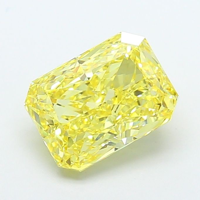 IGI Radiant 3.51ct Fancy Vivid Yellow VVS2 Loose Lab Diamond: IGI Radiant 3.51ct Fancy Vivid Yellow VVS2 Loose Lab Diamond Experience the brilliance of nature's own sunshine in this stunning 3.51ct Fancy Vivid Yellow VVS2 loose lab diamond, certified by IGI and
