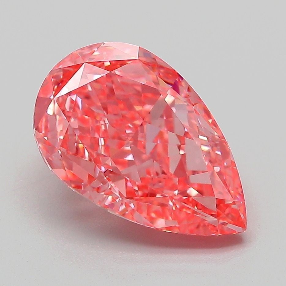 Loose Lab Diamond - IGI Pear 3.13ct Fancy Vivid Pink VVS2: Loose Lab Diamond - IGI Pear 3.13ct Fancy Vivid Pink VVS2 A true gem for the discerning collector, this 3.13ct IGI-certified lab diamond boasts an extraordinary Fancy Vivid Pink hue, rivaling the fine