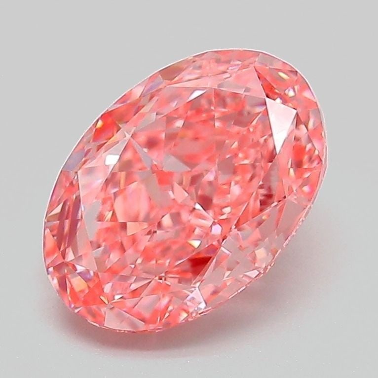 IGI Oval 2.09ct Fancy Vivid Pink VVS2 Loose Lab Diamond: IGI Oval 2.09ct Fancy Vivid Pink VVS2 Loose Lab Diamond Experience the rare beauty of a Fancy Vivid Pink diamond, one of the most coveted colors in the world of gemstones. This stunning 2.09ct lab-gro