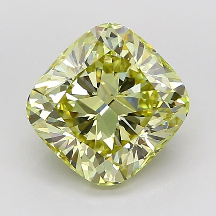 Loose Lab Diamond - IGI Cushion Modified 4.1ct Fancy Yellow VVS2: Loose Lab Diamond - IGI Cushion Modified 4.1ct Fancy Yellow VVS2 Experience the beauty of nature with this stunning 4.1ct Fancy Yellow Lab Diamond, certified by the International Gemological Institute