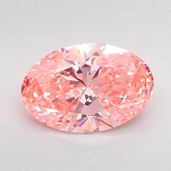 IGI Oval 1.92ct Fancy Vivid Pink VVS2 Loose Lab Diamond: IGI Oval 1.92ct Fancy Vivid Pink VVS2 Loose Lab Diamond Experience the breathtaking beauty of a Fancy Vivid Pink diamond, one of the rarest and most coveted colors in nature. This exquisite 1.92ct lab