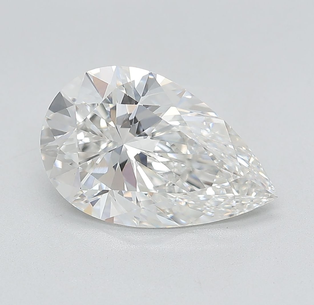 Loose Lab Diamond - IGI Pear 3.53ct F VVS2: Loose Lab Diamond - IGI Pear 3.53ct F VVS2 Experience the brilliance of nature, redefined. This exquisite lab-grown pear diamond boasts exceptional clarity and color, with a flawless VVS2 grade and vi