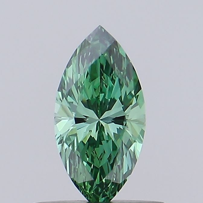 IGI Marquise 0.5ct Fancy Vivid Green VVS2 Loose Lab Diamond: IGI Marquise 0.5ct Fancy Vivid Green VVS2 Loose Lab Diamond Experience the rare beauty of a Fancy Vivid Green lab-grown diamond, certified by IGI and boasting exceptional clarity (VVS2) and cut qualit