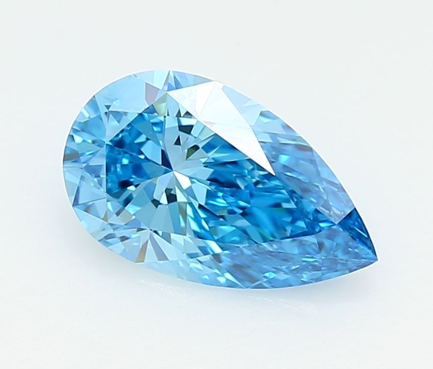 Loose Lab Diamond - IGI Pear 1.53ct Fancy Vivid Blue VVS1: Loose Lab Diamond - IGI Pear 1.53ct Fancy Vivid Blue VVS1 Experience the rare beauty of a Fancy Vivid Blue lab diamond, certified by the International Gemological Institute (IGI) as VVS1 clarity and E