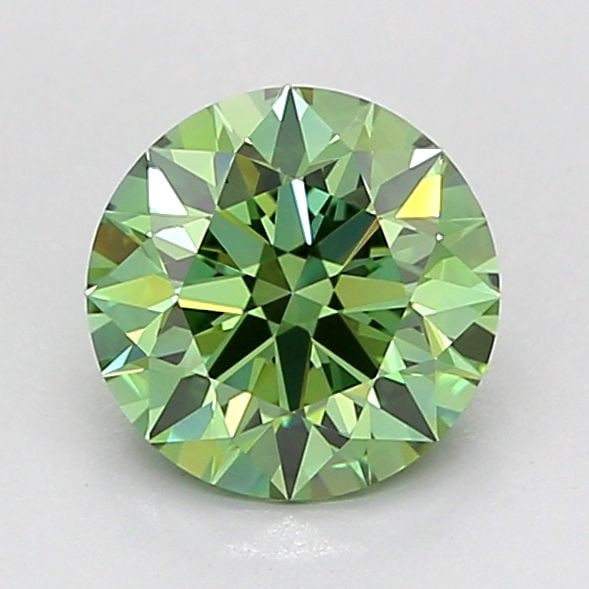 IGI Round 1.28ct Fancy Vivid Green VVS2 Ideal Loose Lab Diamond: IGI Round 1.28ct Fancy Vivid Green VVS2 Ideal Loose Lab Diamond Experience the vibrant beauty of a lab-grown diamond, certified by IGI as Fancy Vivid Green with exceptional clarity and polish. This st