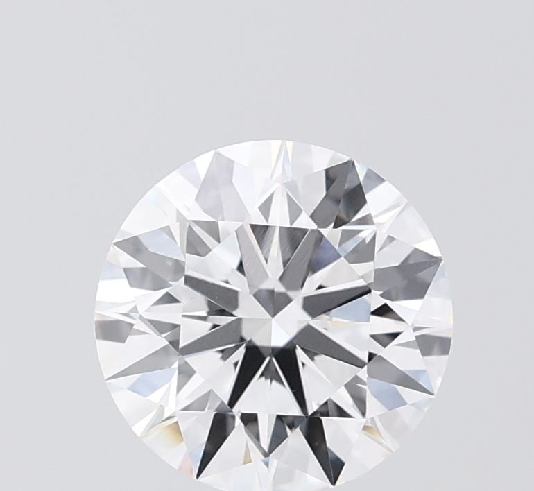 IGI Round 2.05ct E VVS2 Ideal Loose Lab Diamond: IGI Round 2.05ct E VVS2 Ideal Loose Lab Diamond Experience the beauty of nature with this stunning 2.05ct IGI Round lab-grown diamond, certified E color, VVS2 clarity, and EX polish and symmetry. Its