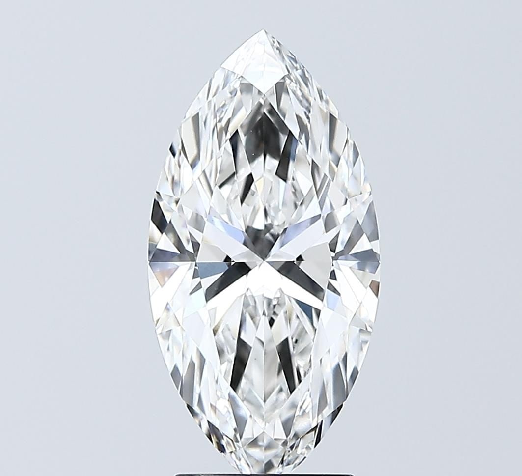 IGI Marquise 2.55ct E VVS2 Loose Lab Diamond: IGI Marquise 2.55ct E VVS2 Loose Lab Diamond A rare opportunity to own a stunning, lab-grown IGI Marquise diamond with exceptional clarity and color. This 2.55ct E VVS2 gem boasts impressive polish an