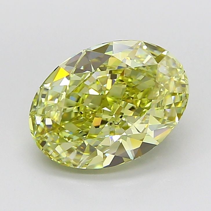 IGI Oval 3.75ct Fancy Yellow VVS2 Loose Lab Diamond: IGI Oval 3.75ct Fancy Yellow VVS2 Loose Lab Diamond Experience the warmth and uniqueness of a lab-grown Fancy Yellow diamond, certified by the International Gemological Institute (IGI) as VVS2 in clar