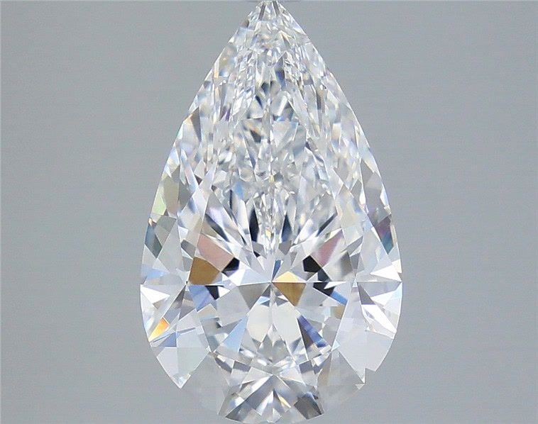 Loose Lab Diamond - IGI Pear 3.57ct E VVS2: Loose Lab Diamond - IGI Pear 3.57ct E VVS2 A rare and exquisite lab-grown diamond, this 3.57ct IGI-certified pear-shaped gem boasts exceptional clarity (VVS2) and color (E), with a flawless cut and po
