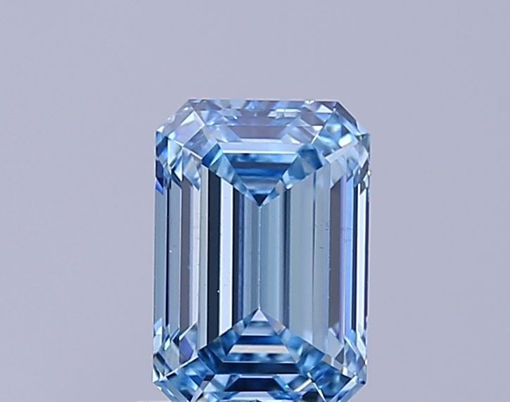 Loose Lab Diamond - Emerald 1.1ct Fancy Vivid Blue VVS2: Loose Lab Diamond - Emerald 1.1ct Fancy Vivid Blue VVS2 Experience the unparalleled beauty of a lab-grown diamond, boasting an extraordinary Fancy Vivid Blue hue and exceptional clarity (VVS2) in this