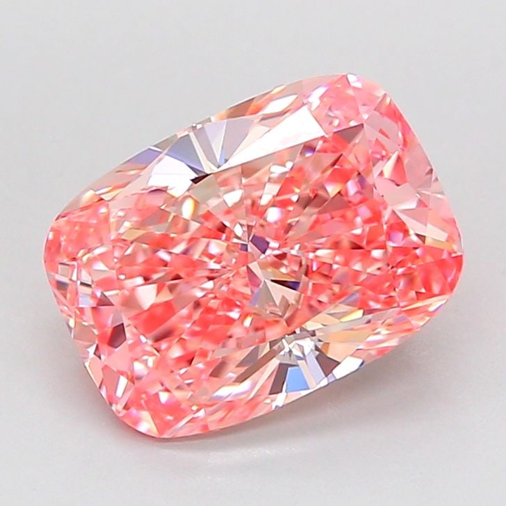 Loose Lab Diamond - IGI Cushion Brilliant 2.5ct Fancy Vivid Pink VVS1: Loose Lab Diamond - IGI Cushion Brilliant 2.5ct Fancy Vivid Pink VVS1 Experience the rare beauty of a Fancy Vivid Pink diamond, one of the most coveted colors in the world of gemstones. This exception