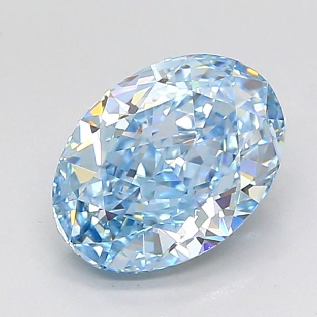 IGI Oval 2.48ct Fancy Vivid Blue VVS1 Loose Lab Diamond: IGI Oval 2.48ct Fancy Vivid Blue VVS1 Loose Lab Diamond Experience the breathtaking beauty of nature in the form of a lab-grown Fancy Vivid Blue diamond, certified by the International Gemological Ins