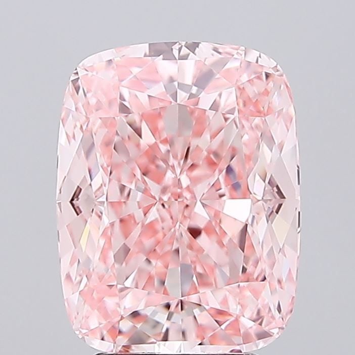 Loose Lab Diamond - IGI Cushion Modified 4.3ct Fancy Vivid Pink VVS2: Loose Lab Diamond - IGI Cushion Modified 4.3ct Fancy Vivid Pink VVS2 Experience the rare beauty of a Fancy Vivid Pink lab-grown diamond, certified by IGI as 4.3 carats in exceptional cut, color, and c