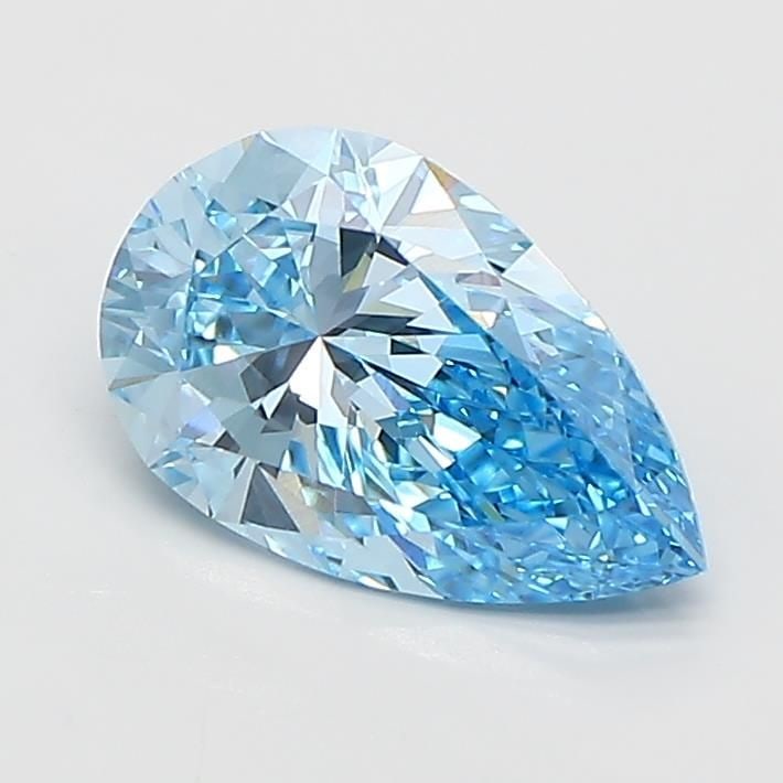 Loose Lab Diamond - IGI Pear 1.25ct Fancy Vivid Blue VVS2: Loose Lab Diamond - IGI Pear 1.25ct Fancy Vivid Blue VVS2 Experience the breathtaking beauty of a lab-grown diamond, certified by the International Gemological Institute (IGI) as Fancy Vivid Blue, wit