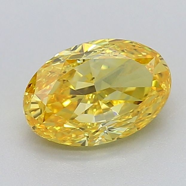 IGI Oval 0.83ct Fancy Vivid Yellow VVS2 Loose Lab Diamond: IGI Oval 0.83ct Fancy Vivid Yellow VVS2 Loose Lab Diamond A true gem for the discerning collector, this 0.83ct Fancy Vivid Yellow VVS2 lab diamond shines with exceptional brilliance and fire. Its vibr