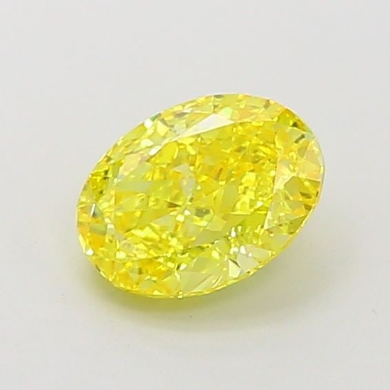 IGI Oval 1.01ct Fancy Vivid Yellow VVS2 Loose Lab Diamond: IGI Oval 1.01ct Fancy Vivid Yellow VVS2 Loose Lab Diamond Experience the vibrant beauty of a lab-grown diamond, certified by IGI as Fancy Vivid Yellow with exceptional clarity and polish. This 1.01ct
