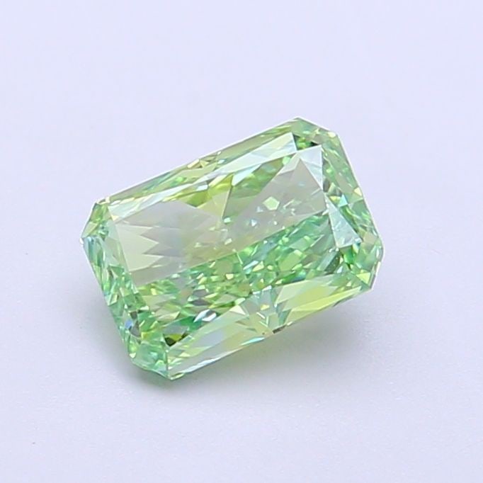 IGI Radiant 1.0ct Fancy Vivid Green VVS1 Loose Lab Diamond: IGI Radiant 1.0ct Fancy Vivid Green VVS1 Loose Lab Diamond Experience the rare beauty of a Fancy Vivid Green lab-grown diamond, certified by IGI as VVS1 clarity and boasting exceptional polish and sym