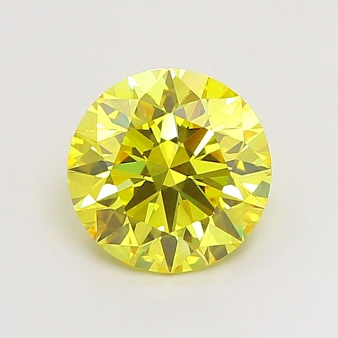 IGI Round 1.6ct Fancy Vivid Yellow VVS1 Ideal Loose Lab Diamond (1 of 1)