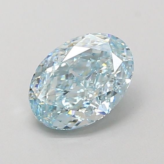 IGI Oval 1.01ct Fancy Intense Greenish Blue VVS2 Loose Lab Diamond: IGI Oval 1.01ct Fancy Intense Greenish Blue VVS2 Loose Lab Diamond Experience the rare beauty of a lab-grown diamond, certified by IGI as a Fancy Intense Greenish Blue VVS2, boasting exceptional clari
