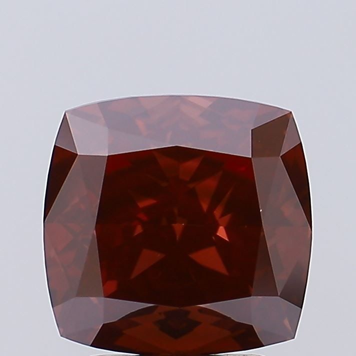 Loose Lab Diamond - Cushion Brilliant 3.42ct Fancy Vivid Red VVS2: Loose Lab Diamond - Cushion Brilliant 3.42ct Fancy Vivid Red VVS2 Experience the unparalleled beauty of a lab-grown Fancy Vivid Red diamond, boasting an exceptional 3.42 carat weight and VVS2 clarity.