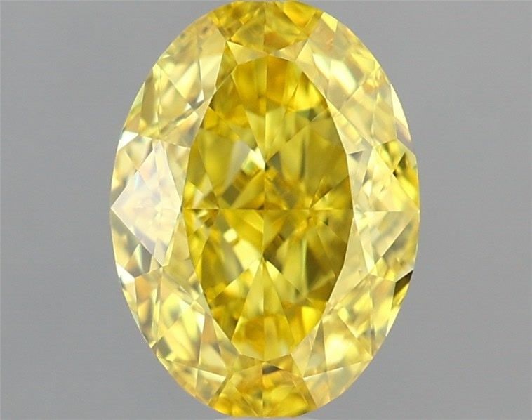 IGI Oval 1.55ct Fancy Vivid Yellow IF Lab Diamond: IGI Oval 1.55ct Fancy Vivid Yellow IF Lab Diamond Experience the brilliance of nature's own sunshine with this stunning 1.55ct Fancy Vivid Yellow IF lab diamond, certified by the International