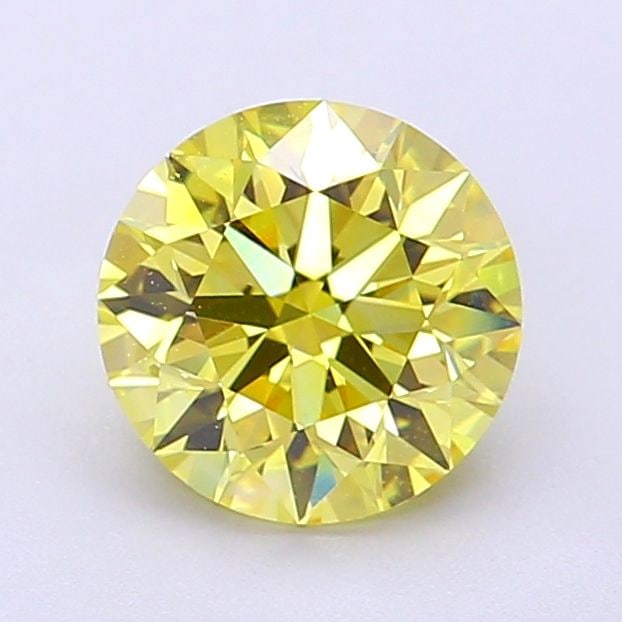 IGI Round 1.51ct Fancy Intense Yellow VVS1 Loose Lab Diamond: IGI Round 1.51ct Fancy Intense Yellow VVS1 Loose Lab Diamond Experience the vibrant beauty of nature in this stunning 1.51ct Fancy Intense Yellow VVS1 lab-grown diamond, certified by the International
