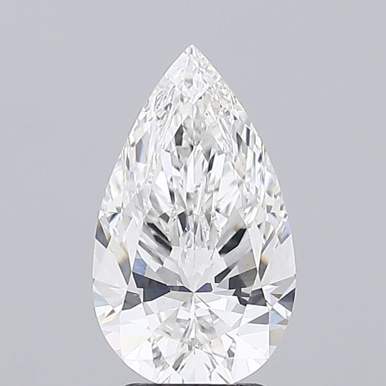 Loose Lab Diamond - IGI Pear 2.59ct E VVS2: Loose Lab Diamond - IGI Pear 2.59ct E VVS2 A stunning lab-grown pear-shaped diamond, certified by the International Gemological Institute (IGI), boasts exceptional clarity and color, with a vibrant E