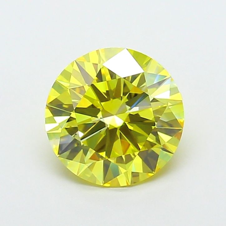 IGI Round 2.53ct Fancy Vivid Yellow VVS2 Ideal Loose Lab Diamond (1 of 1)