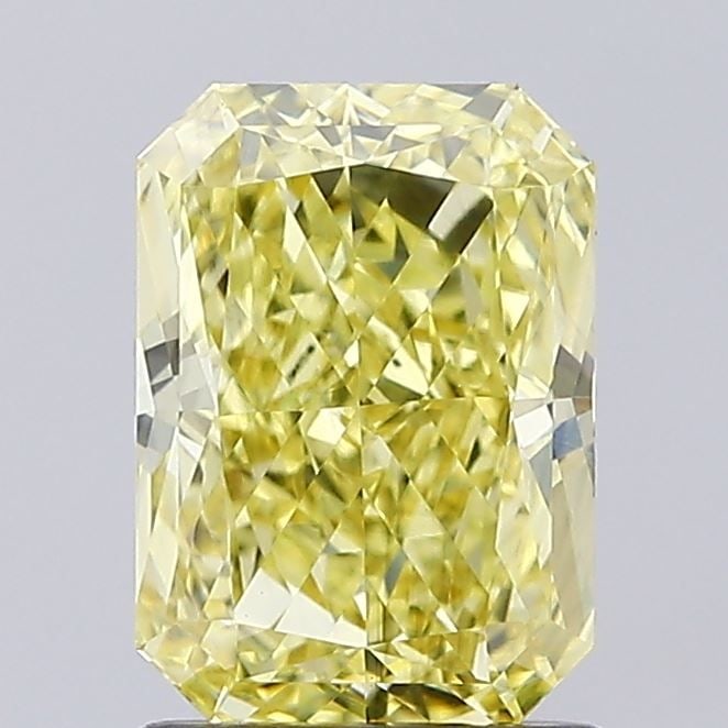 IGI Radiant 1.53ct Fancy Intense Yellow VVS2 Loose Lab Diamond: IGI Radiant 1.53ct Fancy Intense Yellow VVS2 Loose Lab Diamond Experience the vibrant beauty of nature with this exquisite IGI Radiant 1.53ct Fancy Intense Yellow VVS2 Loose Lab Diamond, boasting exce