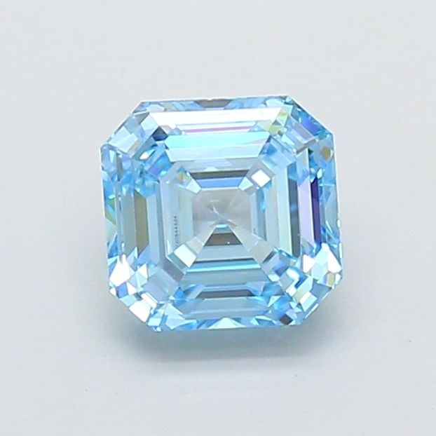 IGI Square Emerald 1.14ct Fancy Vivid Blue VVS1 Loose Lab Diamond: IGI Square Emerald 1.14ct Fancy Vivid Blue VVS1 Loose Lab Diamond Experience the rare beauty of a Fancy Vivid Blue diamond, one of the most elusive and coveted colors in the world of gemstones. This s