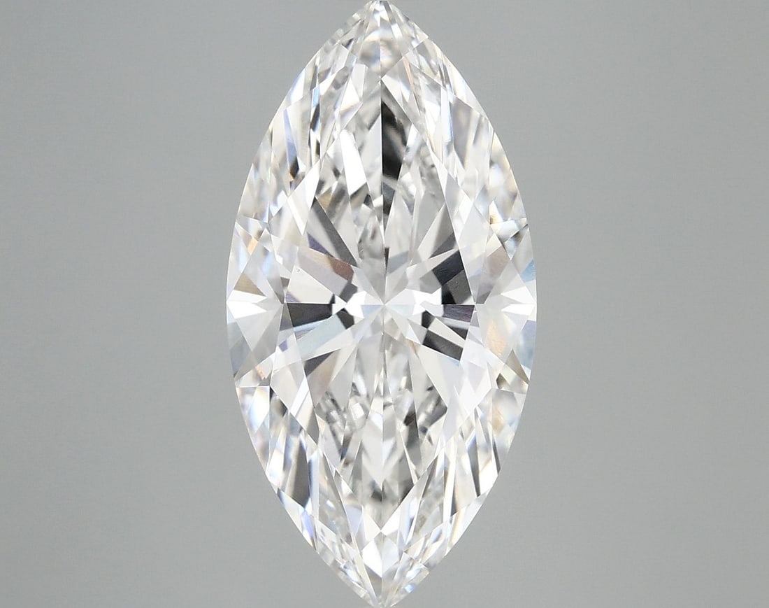 IGI Marquise Diamond, 5.09ct E VVS2, Loose: IGI Marquise Diamond, 5.09ct E VVS2, Loose Experience the beauty of nature in a lab-grown marvel, this 5.09ct IGI Marquise diamond boasts exceptional clarity (VVS2) and color (E), with a flawless poli