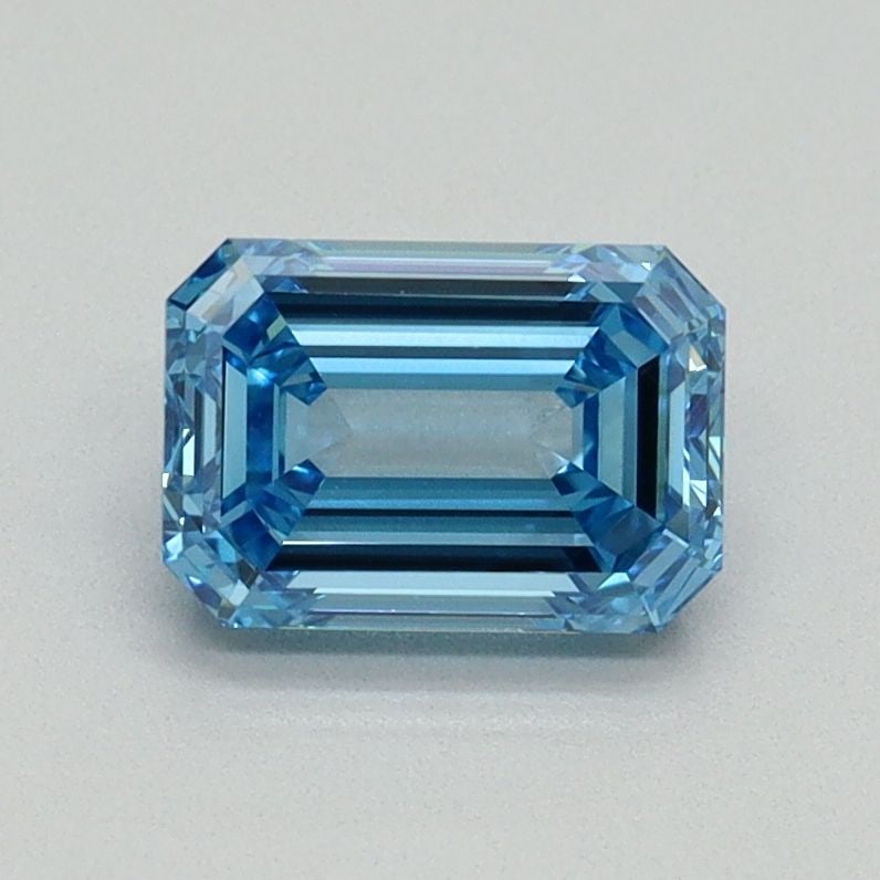 Loose Lab Diamond - IGI Emerald 1.05ct Fancy Vivid Blue VVS2: Loose Lab Diamond - IGI Emerald 1.05ct Fancy Vivid Blue VVS2 Experience the breathtaking beauty of a lab-grown diamond, certified by the International Gemological Institute (IGI) as Fancy Vivid Blue,