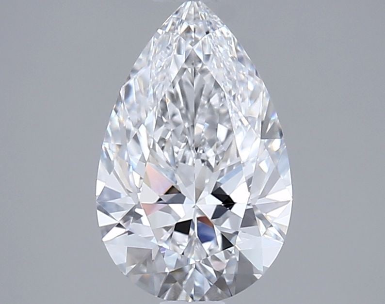 Loose Lab Diamond - IGI Pear 1.29ct D VVS1: Loose Lab Diamond - IGI Pear 1.29ct D VVS1 A rare and exceptional lab-grown diamond, this IGI-certified pear-cut gem boasts an impressive 1.29 carats of flawless VVS1 clarity and a dazzling D color gr