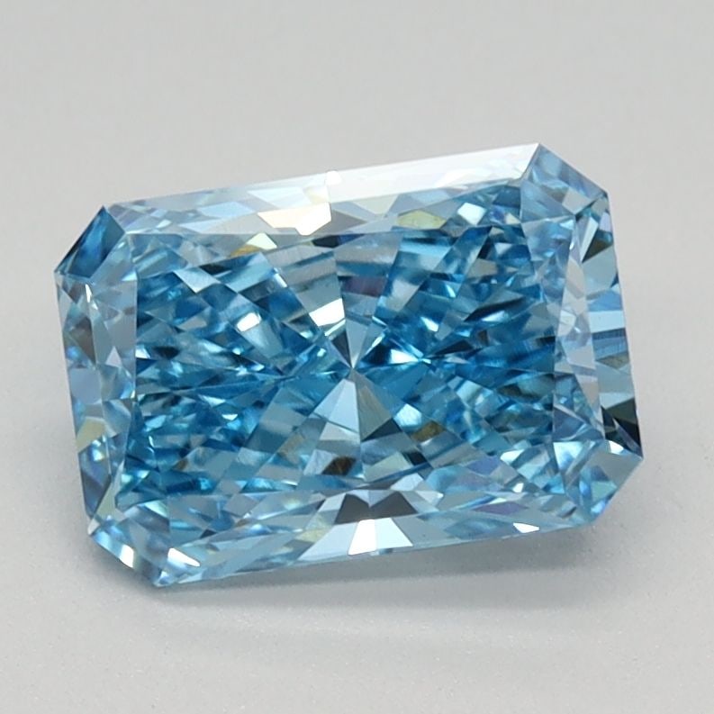 IGI Radiant 1.18ct Fancy Vivid Blue VVS2 Loose Lab Diamond: IGI Radiant 1.18ct Fancy Vivid Blue VVS2 Loose Lab Diamond Experience the breathtaking beauty of a lab-grown Fancy Vivid Blue diamond, certified by IGI as VVS2 in clarity and EX in polish and symmetry