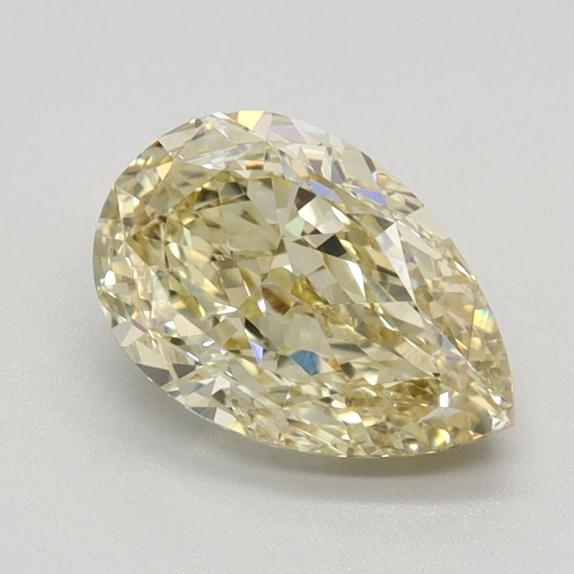 Loose Lab Diamond - IGI Pear 1.42ct Fancy Light Yellow VVS2: Loose Lab Diamond - IGI Pear 1.42ct Fancy Light Yellow VVS2 A stunning lab-grown diamond, certified by the International Gemological Institute (IGI), boasts exceptional clarity and color. This 1.42ct