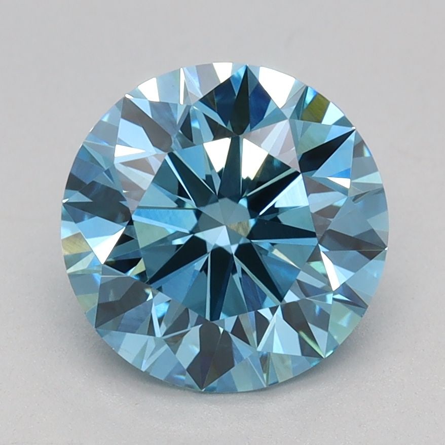 IGI Round 1.66ct Fancy Vivid Blue VVS2 Ideal Loose Lab Diamond: IGI Round 1.66ct Fancy Vivid Blue VVS2 Ideal Loose Lab Diamond Experience the breathtaking beauty of a lab-grown Fancy Vivid Blue diamond, certified by the International Gemological Institute (IGI) as