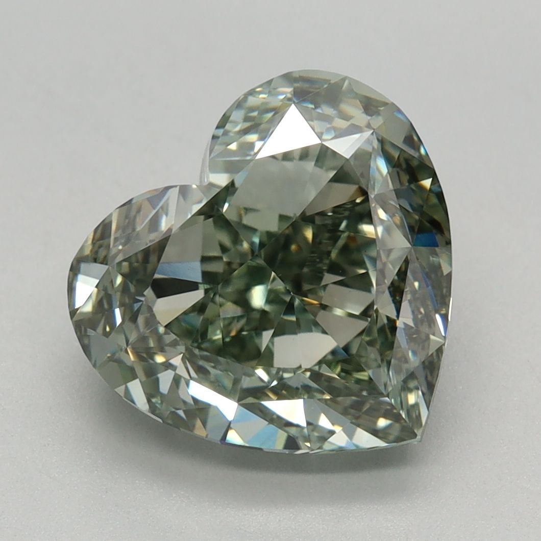 Loose Lab Diamond - IGI Heart 3.26ct Fancy Intense Green VVS2: Loose Lab Diamond - IGI Heart 3.26ct Fancy Intense Green VVS2 Experience the rare beauty of a lab-grown diamond, certified by IGI as a Fancy Intense Green, VVS2, with exceptional cut, polish, and symm